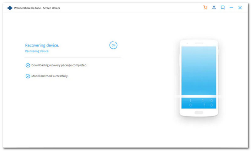 Dr.Fone baixando para desbloquear