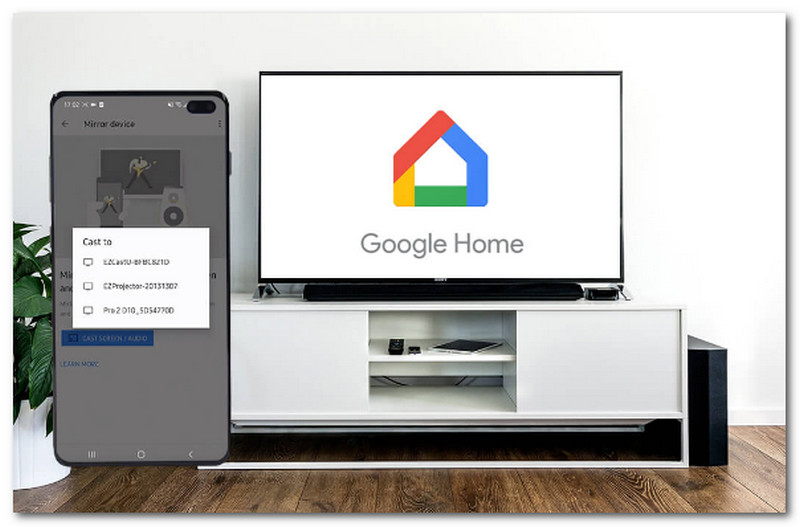 Google Home Cast Screen Striimaa Android-laitteesi