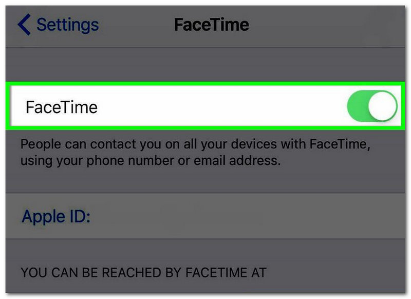 iOS FaceTime Toggle Activation