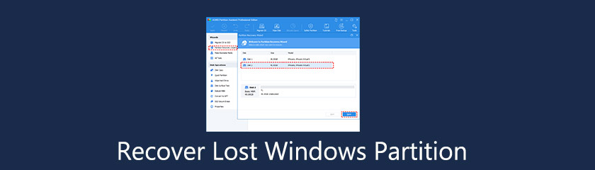 Gendan mistet Windows-partition