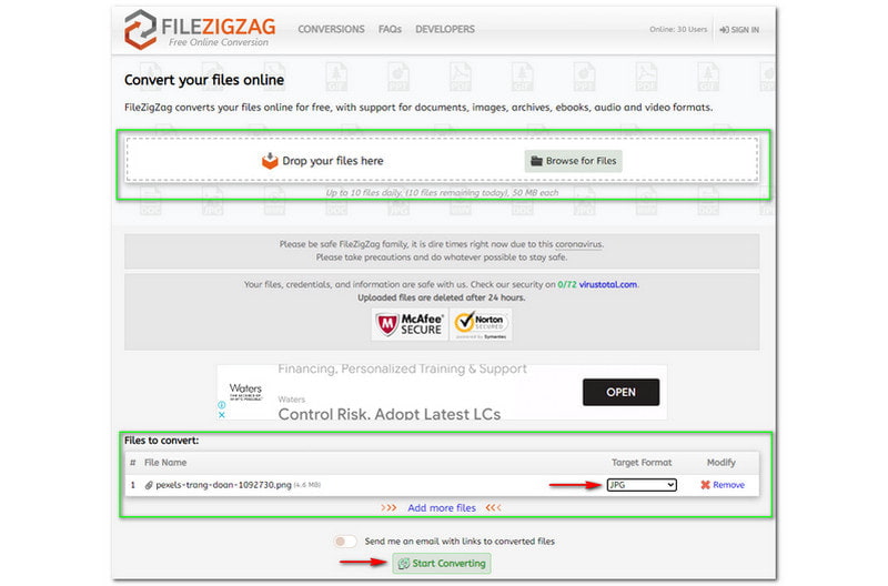 Best PNG to JPG Conveter File ZigZag
