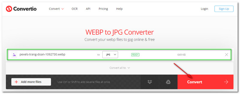 Best WEBP to JPG Converter Convertio