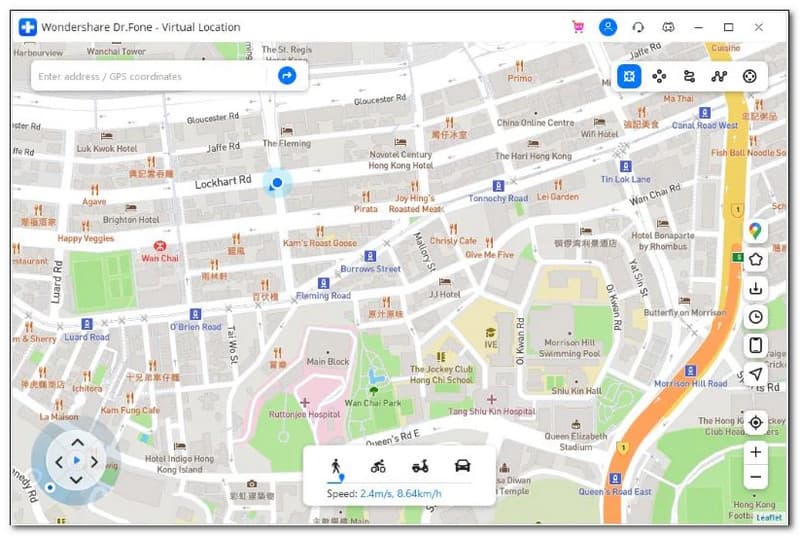 DR Fone Pregled virtualne lokacije pomoću joysticka za upravljanje GPS-om