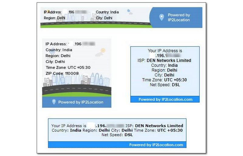 Widgeti za pregled IP2Location