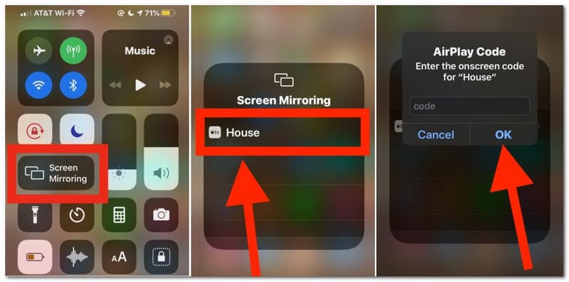 iPhone to Apple TV Screen Mirroring Code