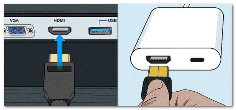 Port HDMI iPhone vers Roku vers IOS