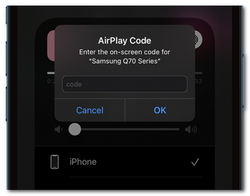 iPhone naar Samsung TV Voer code in