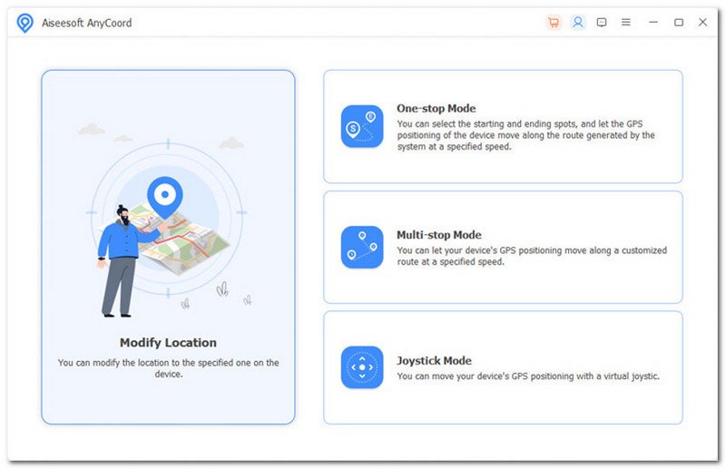 Revisión de MapQuest Alternativa Aiseesoft AnyCoord