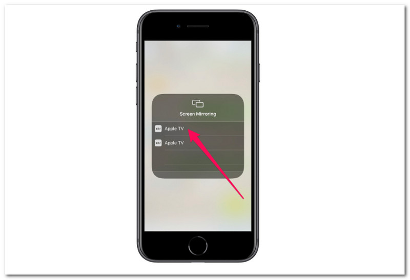 Cerminkan iPhone ke Apple TV Pilih Apple TV