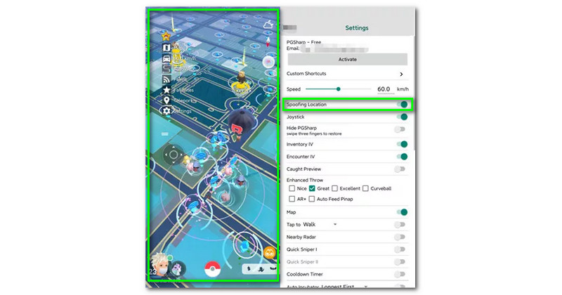 PGSharp Review Change Location While Playing Pokemon Go