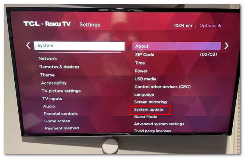 Roku Systemoppdatering