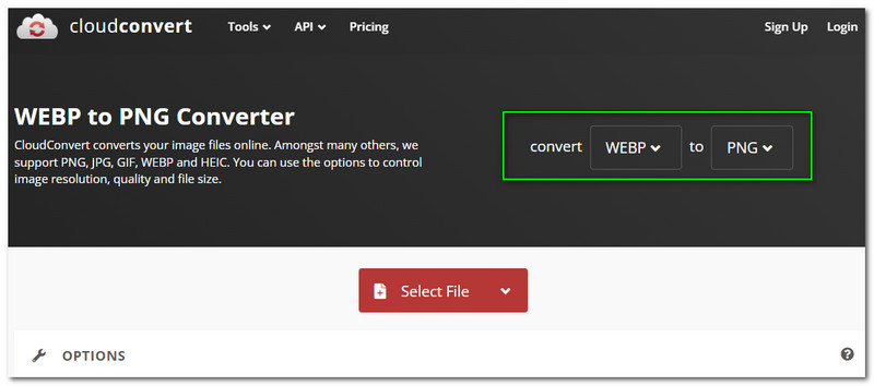 Best WEBP to PNG Converter CloudConvert Image Converter