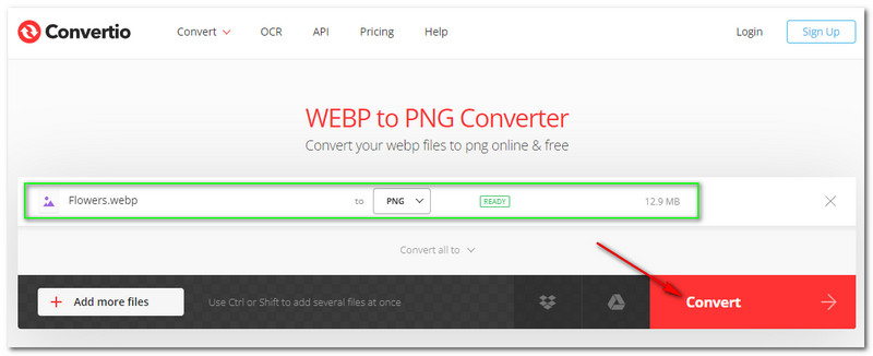 Best WEBP to PNG Converter Convertio