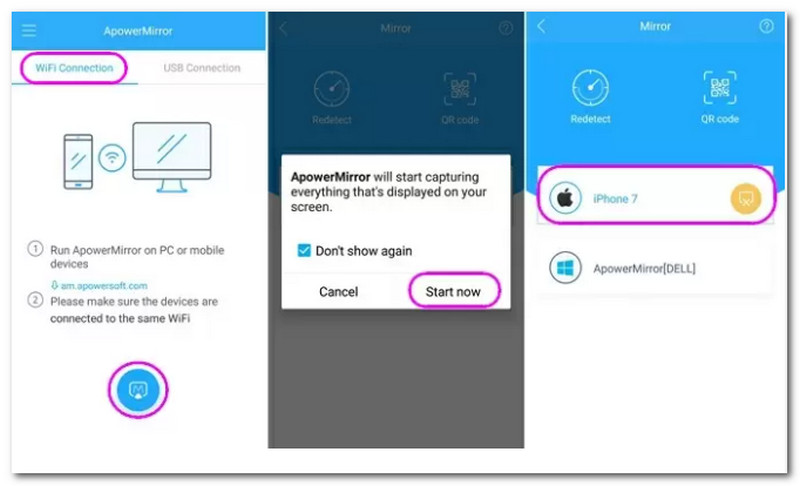 Apower Mirror Android ไปยัง iPad