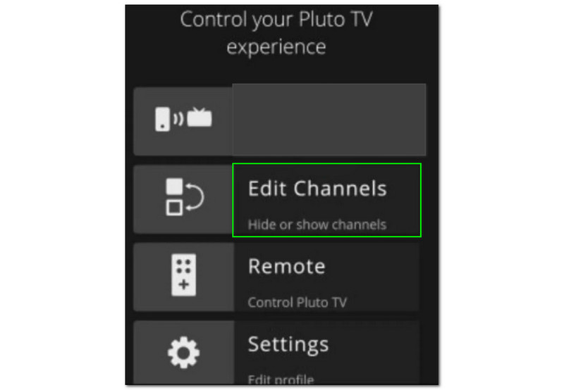 Pluto TV ガイド Pluto TV でチャンネルを追加する方法 チャンネルの編集