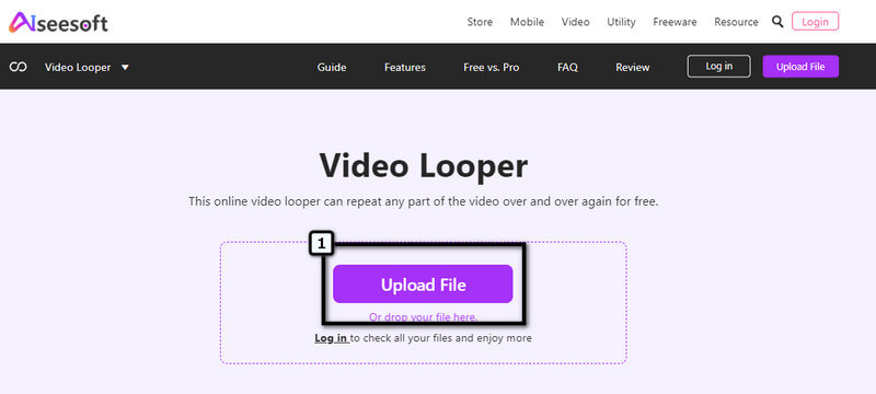 Upload Video to Loop