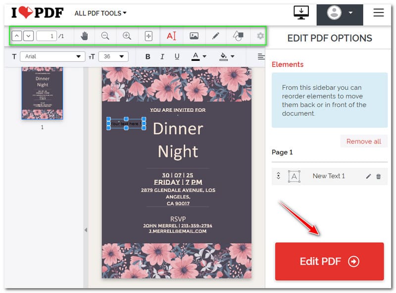 J'aime la révision PDF Modifier le PDF