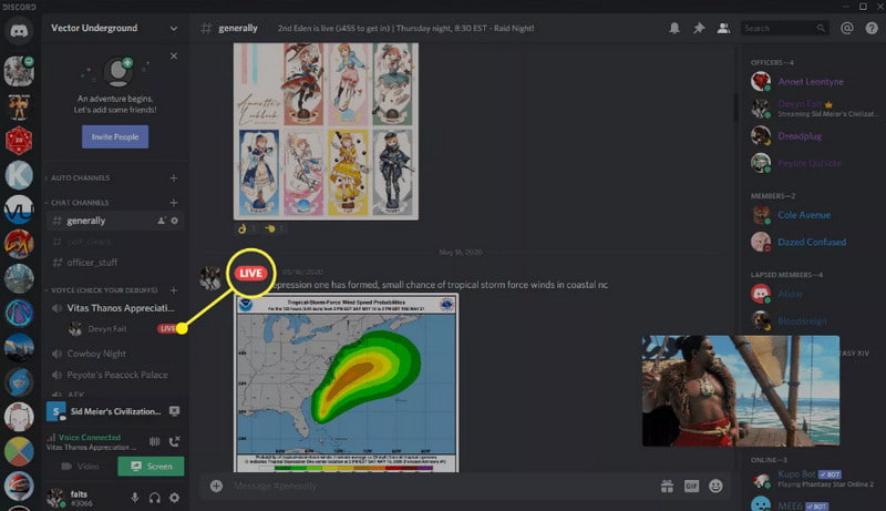 Mac Discord ถ่ายทอดสด