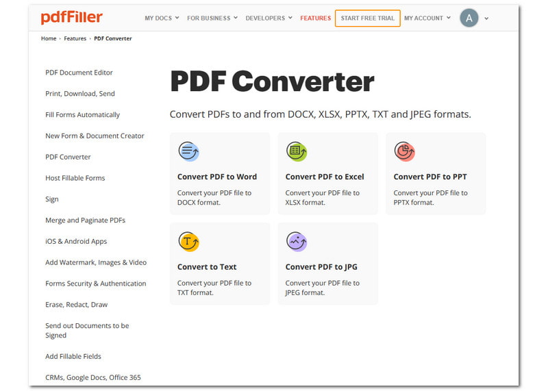 PDF Filler Review PDF Converter