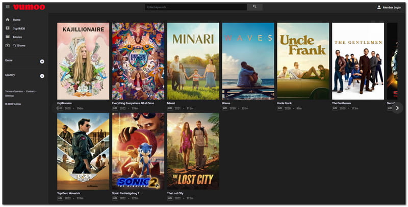 Alternatives au Popcorn Time Vumoo