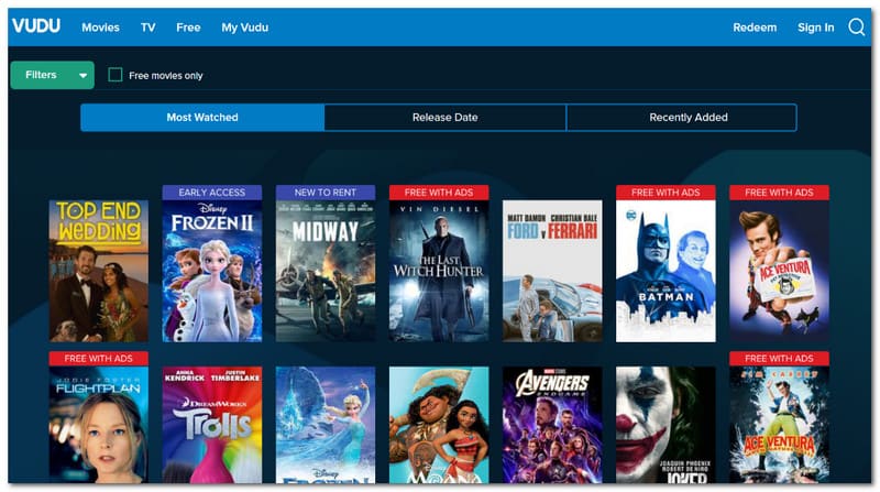 Vudu alternativa ke Kanopy