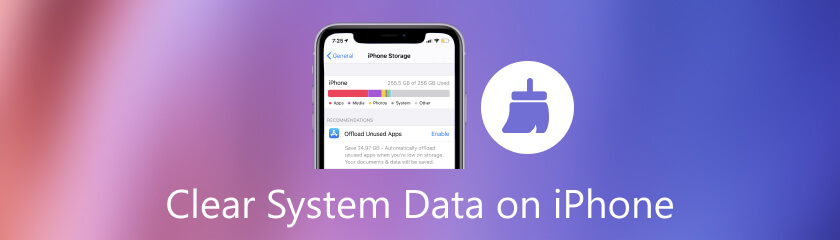 Rensa systemdata på iPhone