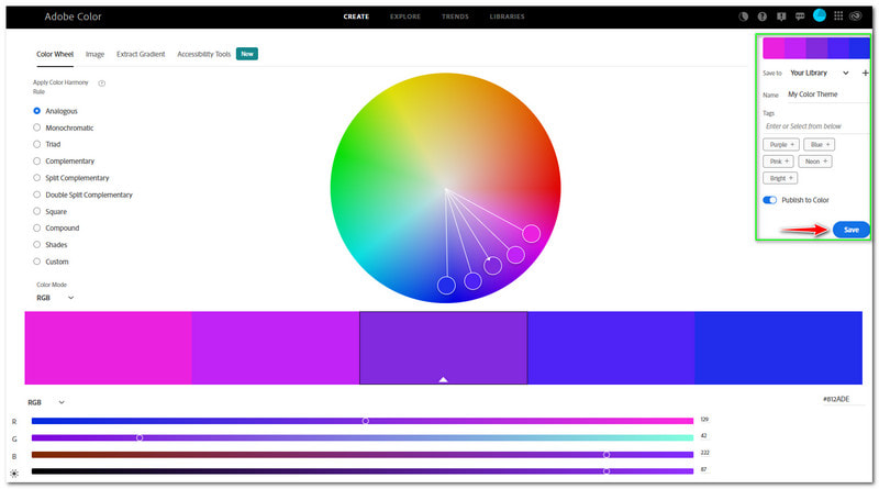 بدائل المبردات Adobe Color