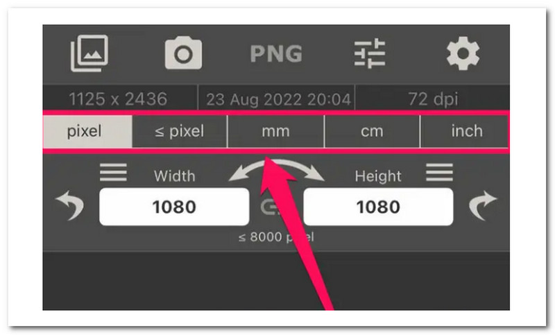 Taille de l'image Redimensionner les photos