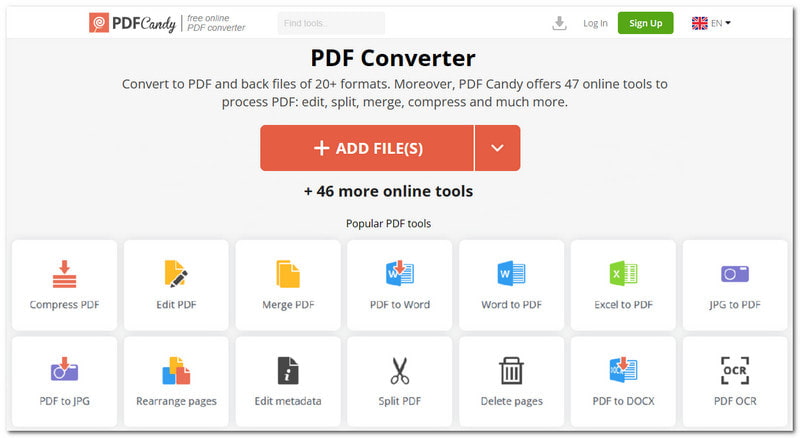 Interface de révision des bonbons PDF