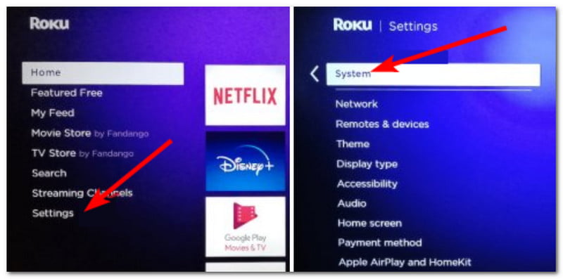 Roku TV Settings System