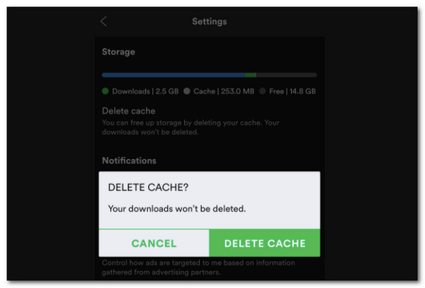 Spotify Clear Cache