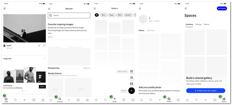 VSCO App Review Interface