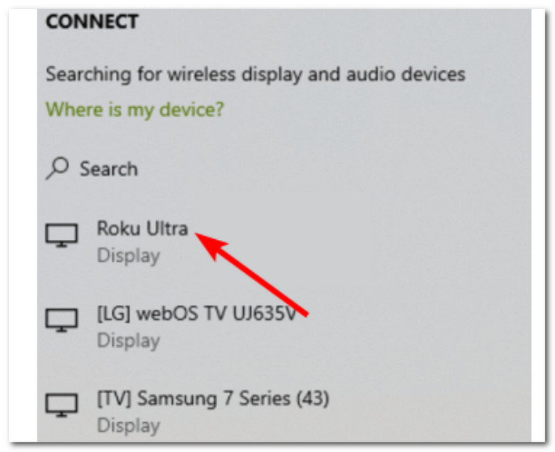 Windows Roku TV चुनें