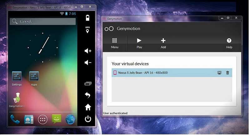 GenyMotion Screenshot