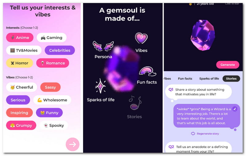 Gemsouls Generate Your Own Identity and World