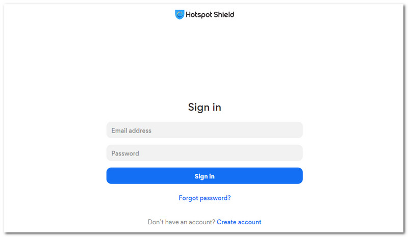 Hotspot Shield ลงชื่อเข้าใช้