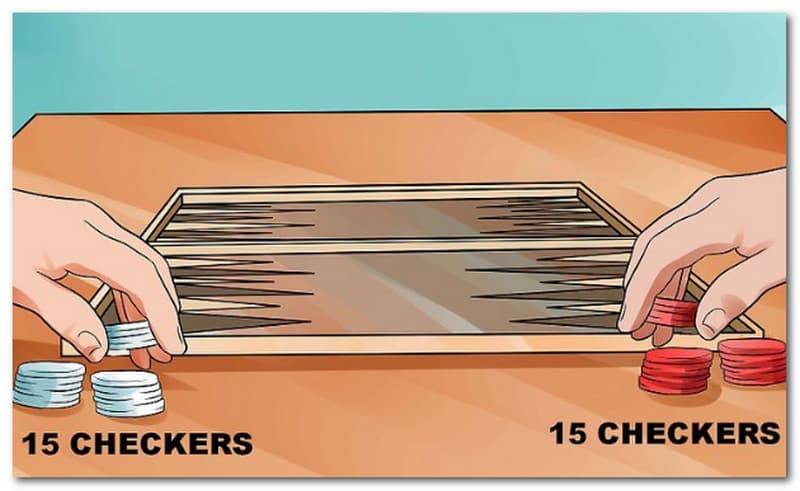 Backgammon 15 Checkers