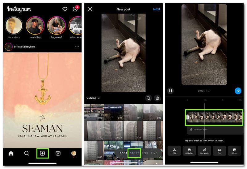 Instagram Cắt video dài hơn