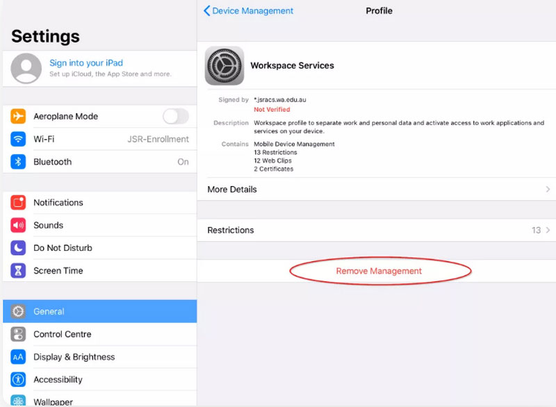 Remove MDM on iPad