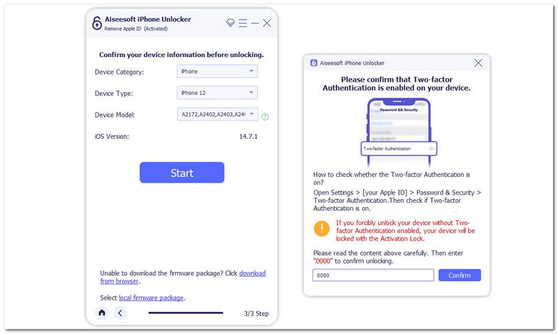 Aiseesoft iPhone Confirm Unlocker Remove Apple ID 