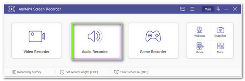 AnyMP4 Screen Recorder Înregistrare audio