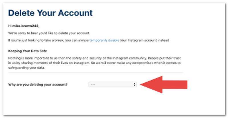 IG Delete Account Overview