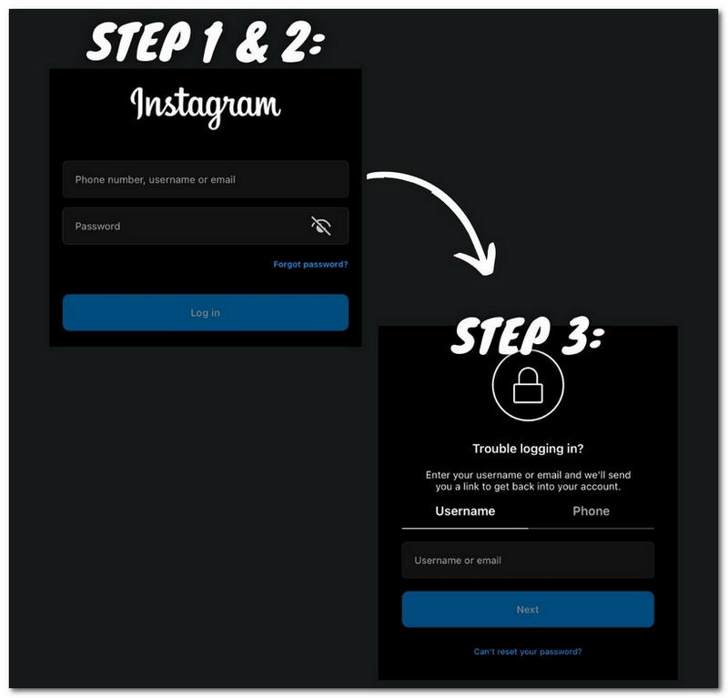 Instagram ส่งลิงค์เข้าสู่ระบบ