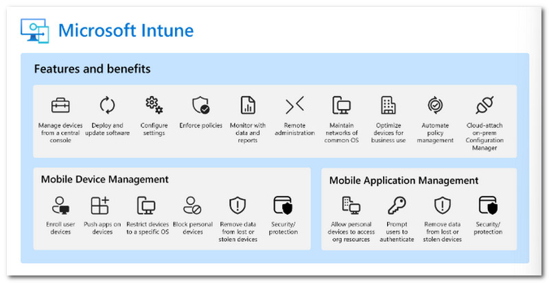 Caracteristici Intune