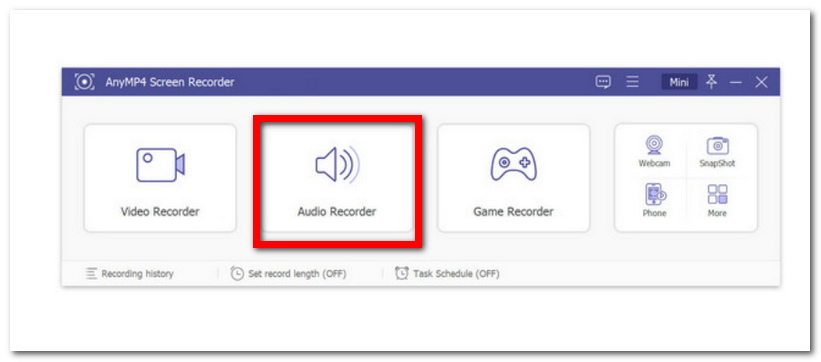 Enregistreur audio AnyMP4 Screen Recorder