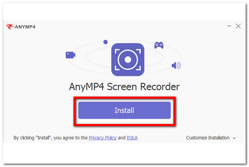 AnyMP4 Screen Recorder telepítése