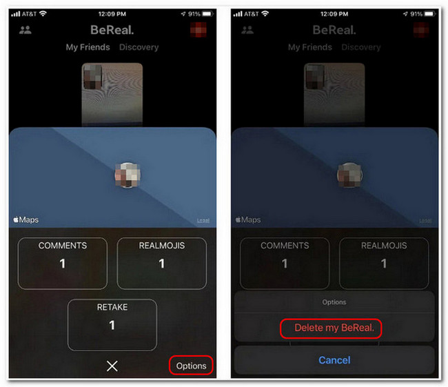 BeReal Delete Post iOS