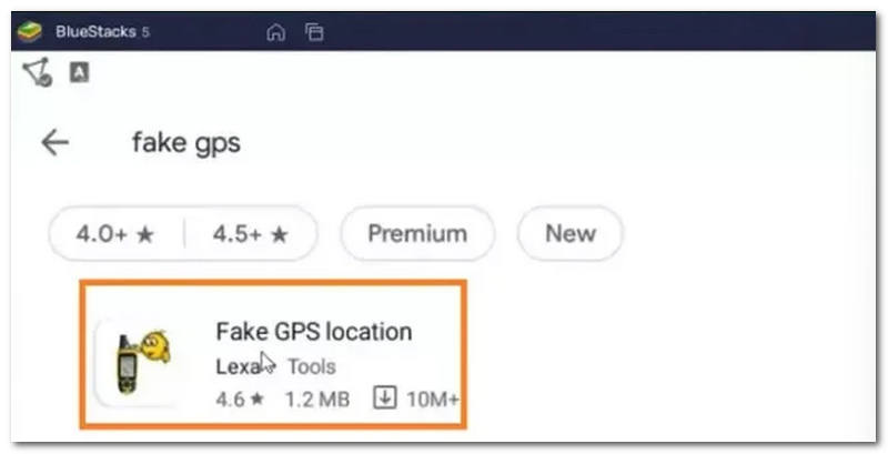 Bluestacks 偽の GPS 位置情報