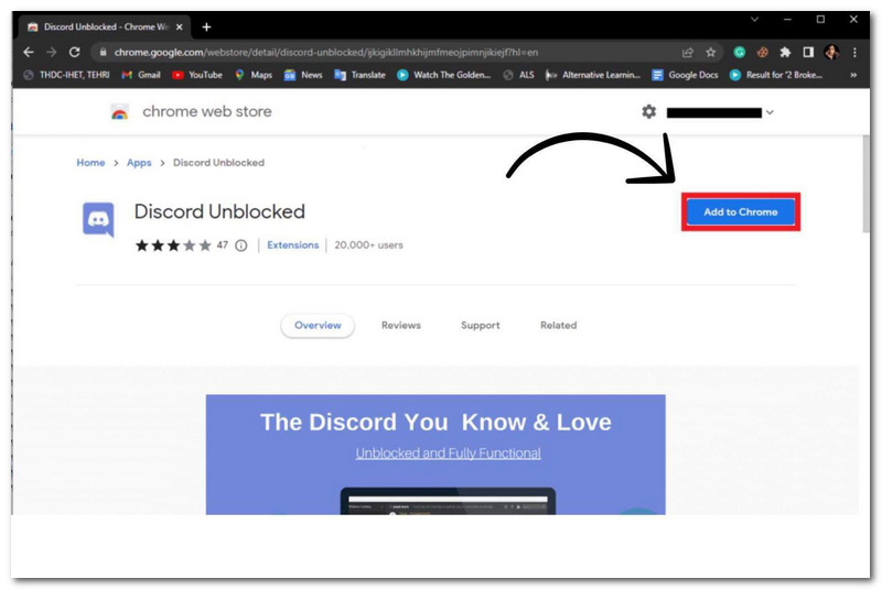 הרחבת Discord Unblocked