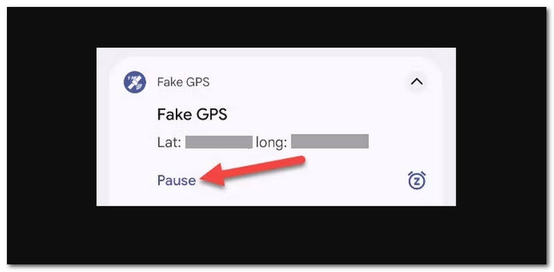Pausa GPS falsa